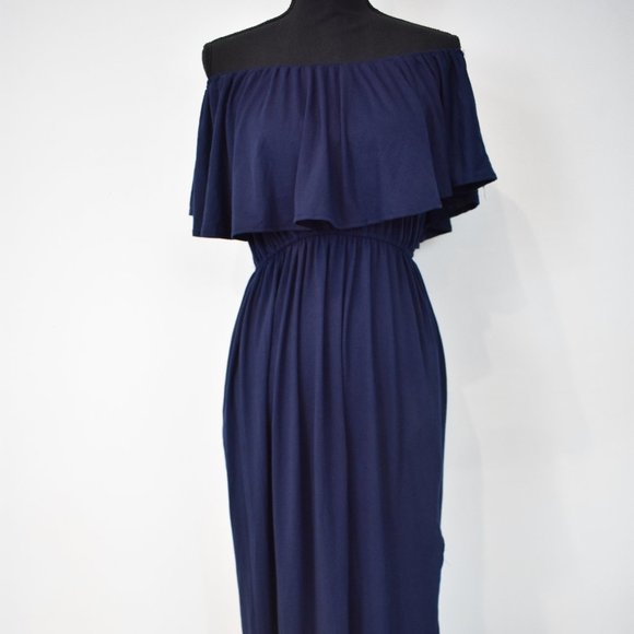 Brand New Floor Length Off the Shoulder Dress - Picture 1 of 4